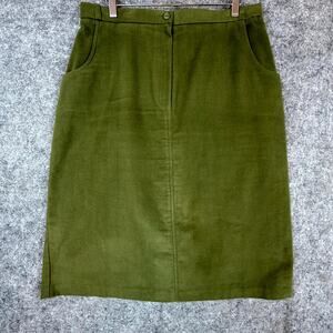 Vintage Equorian Skirt Womens Green Soft Earthy Heritage Country Fall Capsule